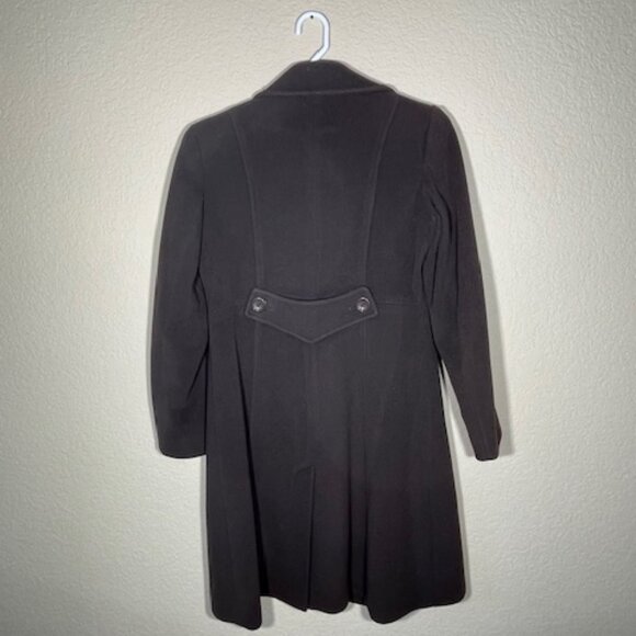 Vintage DKNY Wool Coat, Size 10, Dark Brown, Excellent Condition - Picture 2 of 10